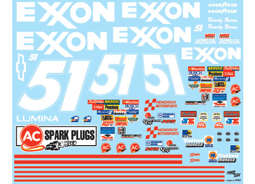 51 Exxon Days Of Thunder 1 10 Scale Powerslide Powerslide 1 10