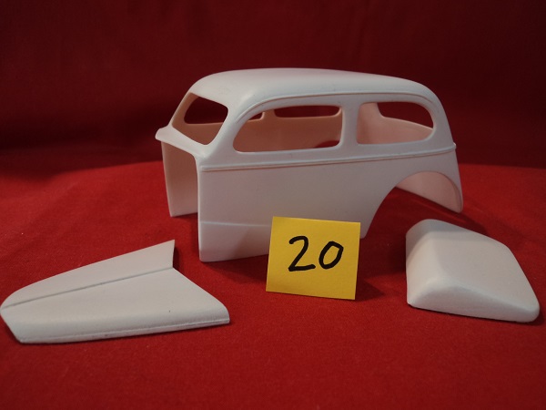 #020 Resin Body 1937 Chevy Flatback Coach Modified w/Trunk Hump