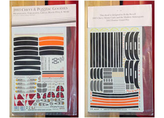 Stock Car Goodies Chevy and Pontiac JWTBM