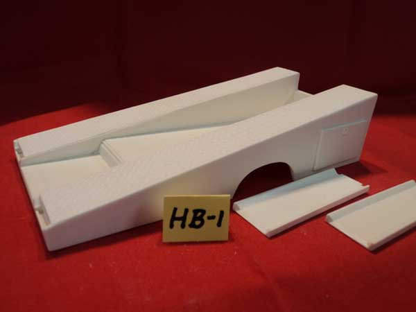 Resin Body Race Car Hauler Diamond Plate w/Ramps