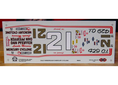 #21 60 Minute Cleaners Cale Yarborough 1969 Slixx