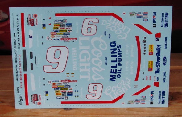 # 9 Coors Light Bill Elliott 1991 Powerslide #358