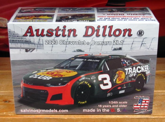 # 3 Bass Pro Austin Dillon 2023 Camaro Salvino's JR Models Kit Sealed