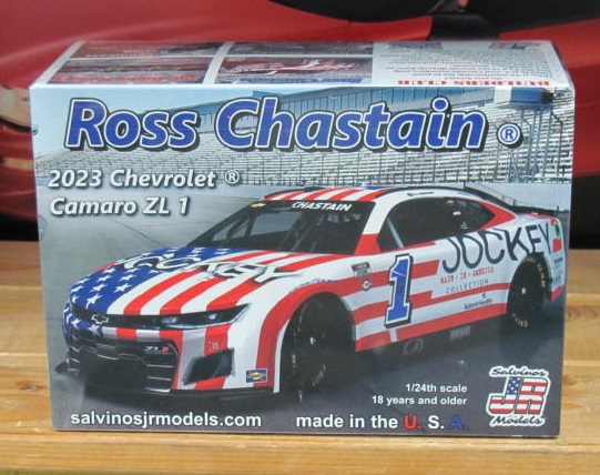 # 1 Jockey Ross Chastain 2023 Camaro Salvino's JR Models Kit Sealed