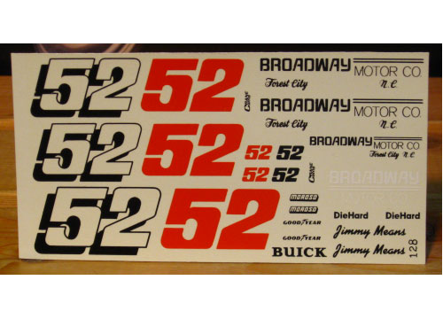 #52 Broadway Motor Co Jimmy Means Fred Cady #128