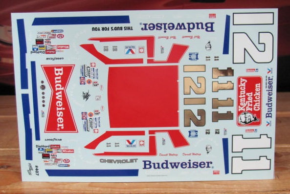 #11/12 Budweiser Darrell Waltrip/Neil Bonnett 1984 Powerslide #407