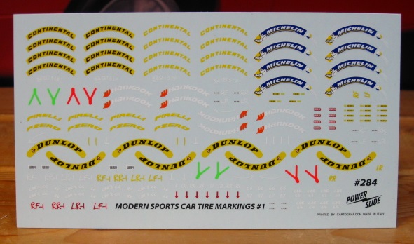 Modern Sports Car Tire Decals Powerslide #284