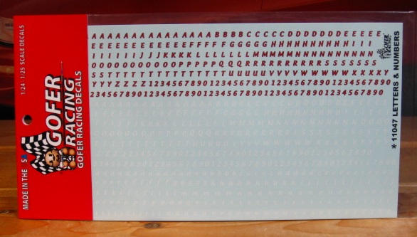 Gofer Decals #11047 Letters & Numbers