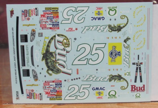 #25 Louie the Lizard Budweiser Ricky Craven 1997 JWTBM