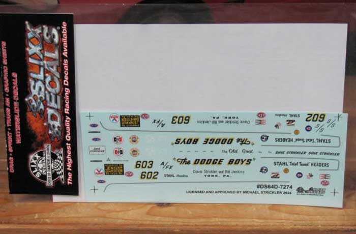 Slixx #7274 Dave Strickler 1964 Dodge Super Stock