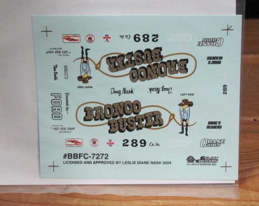 Slixx #7272 Bronco Buster Doug Nash Funny Car