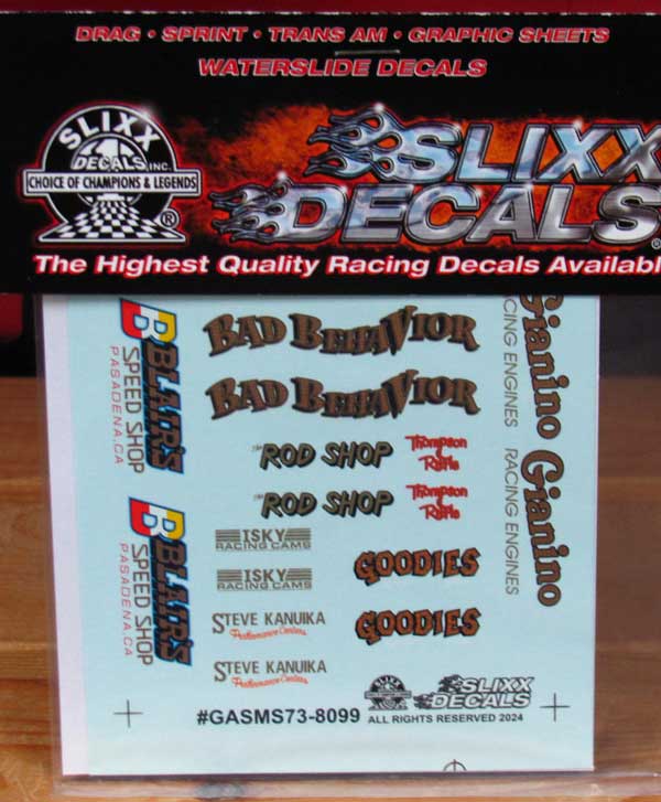 Slixx #8099 Gasser Mini Sheet 73