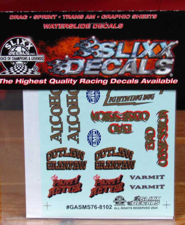 Slixx #8102 Gasser Mini Sheet 76