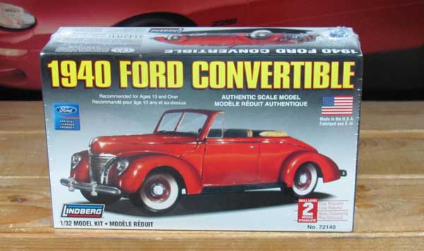 Lindberg 1940 Ford Convertible 1/32 Scale Kit Sealed