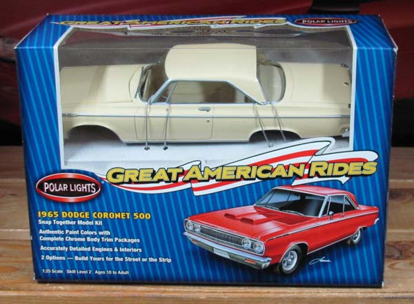 Polar Lights 1965 Dodge Coronet 500 Hardtop Yellow Kit Sealed