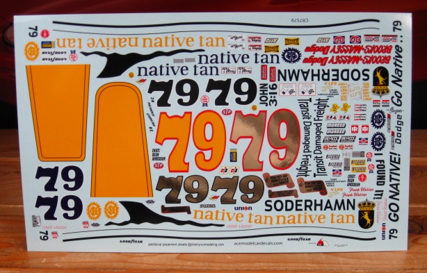 #79 Frank Warren Native Tan Dodge Charger ACE