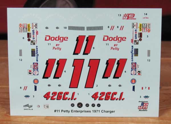 #11 Petty Enterprises 1971 Dodge Charger Powerslide