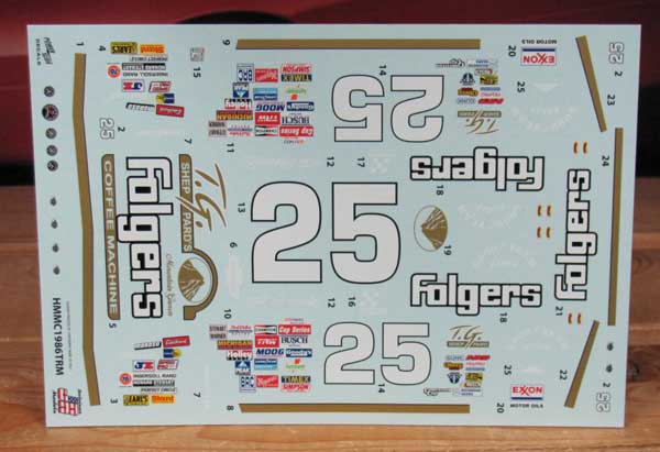 #25 Folgers Tim Richmond 1986 Powerslide