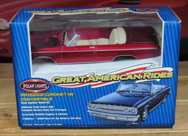 Polar Lights 1965 Dodge Coronet Convertible Red Kit Sealed