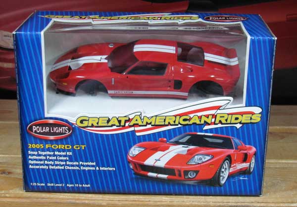 Polar Lights 2005 Ford GT Red Pre-Painted Kit Sealed