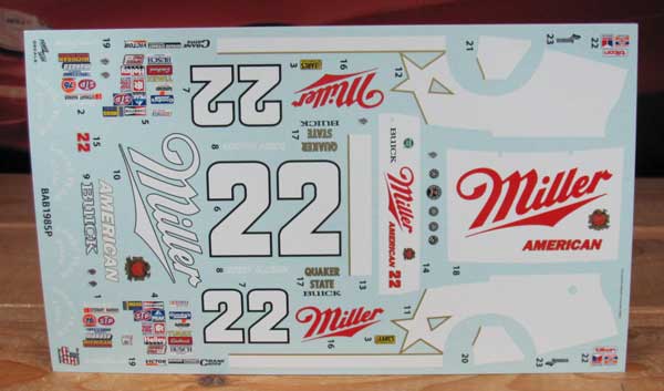 #22 Miller American Bobby Allison 1985 Buick Powerslide