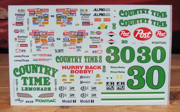 #30 Country Time Michael Waltrip 1988/89 Powerslide #439
