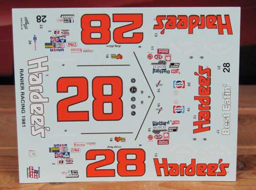 #28 Hardees Bobby Allison 1981 Monte Carlo Darlington Powerslide