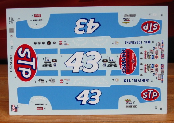 #43 STP Reverse Colors Richard Petty 1980 Monte Carlo Powerslide