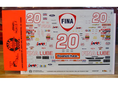 #20 Fina Lube Bobby Hillin 1995 Slixx