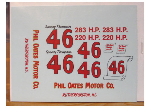 #46 Phil Oates Motor Co Speedy Thompson 1957 Chevy PPP