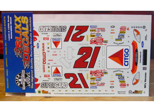 #21 Citgo 90s Colors Elliott Sadler 2000 Slixx