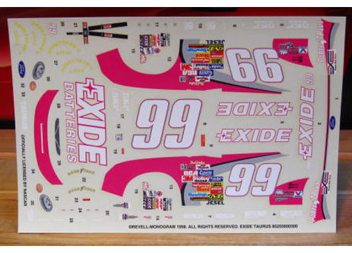 #99 Exide Jeff Burton 1998 Monogram