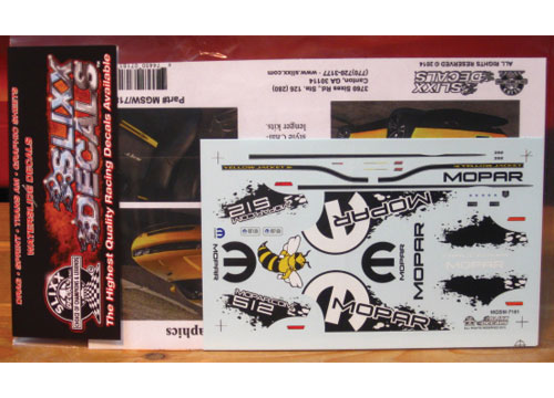Slixx #7181 Mopar Challenger V10 Graphics White or Red Car