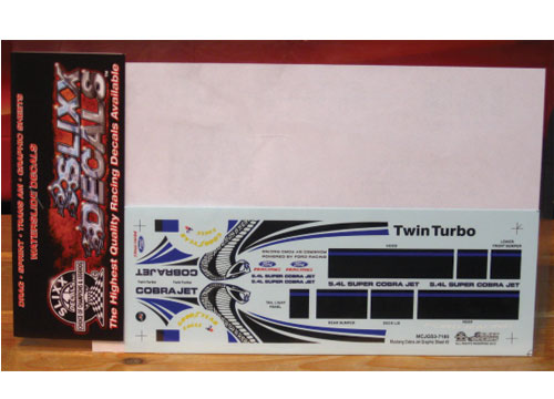 Slixx #7185 Mustang Cobra Jet Graphics Sheet #3