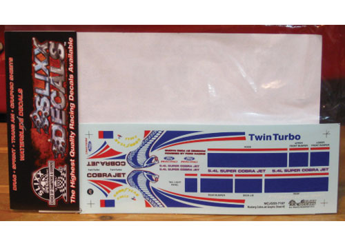 Slixx #7187 Mustang Cobra Jet Graphics Sheet #5