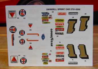 # 1 Sammy Swindell Monogram Sprint Car Decals