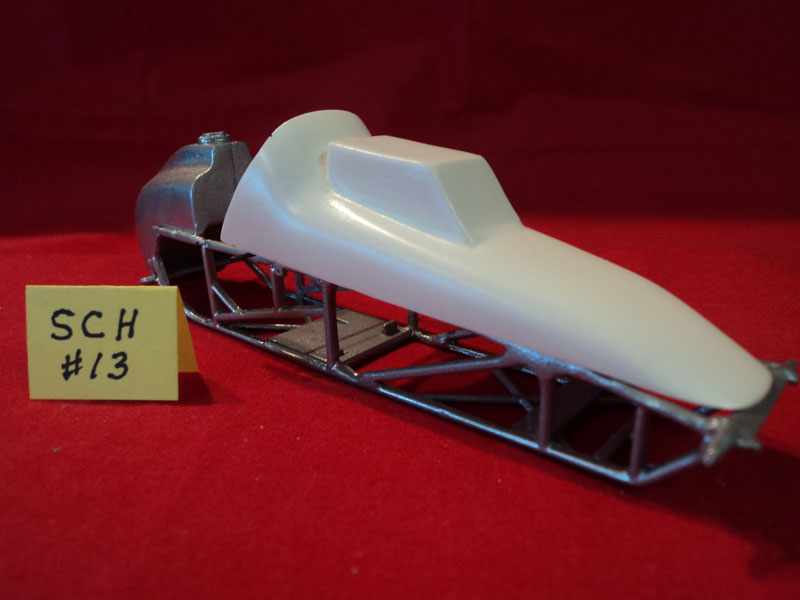 SCH-13 Resin Parts Trevis Style w/Injector Box Sprint Car Hood