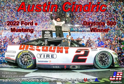 # 2 Austin Cindric Daytona Winner 2022 Ford Mustang Salvino's JR Models Kit